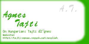 agnes tajti business card